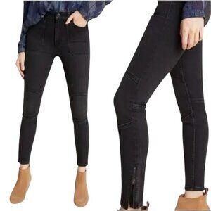 PILCRO and the Letterpress Black High-Rise Ankle Zipper Denim Legging - NWT